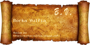 Borka Vulfia névjegykártya
